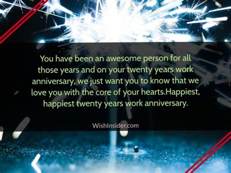 Happy 20th Work Anniversary Wishes and Quotes – Wish Insider