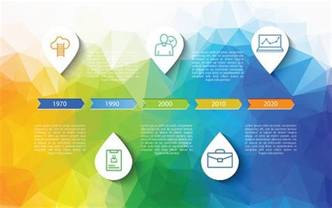 Infographic Timeline and Ball or Globe. Vector Clipart Image