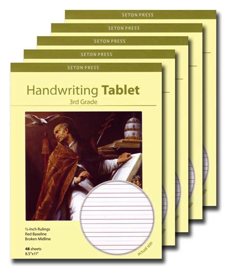 Grade 3 five pack of Handwriting tablets - Seton Educational Media