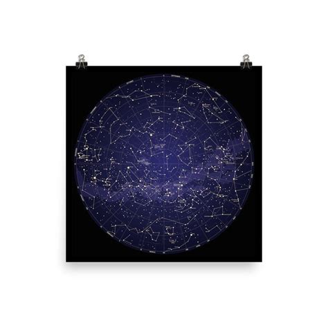 Constellations Poster, Night Sky, Stars Cosmos Universe | Constellation ...