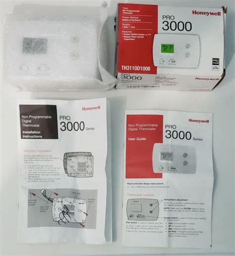 Honeywell Pro 3000 TH3110D1008 Non-Programmable Digital Thermostat White | eBay