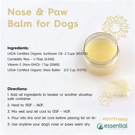 Diy Dog Paw And Nose Balm / Dog Paw Balm Great For Dry Cracked Paws Snoot And Toebeans ...