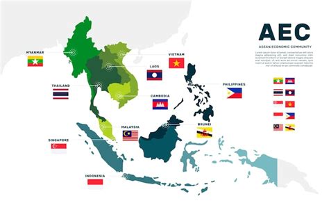 Premium Vector | Asean map illustration