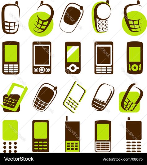 Mobile phones design elements Royalty Free Vector Image