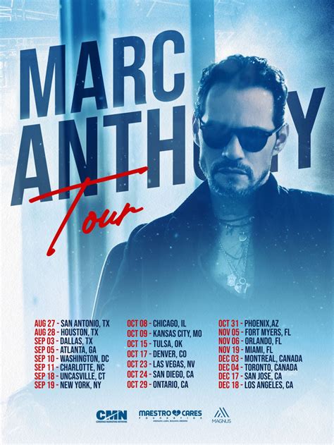 Marc Anthony's Tour Dates For 2021: See The List