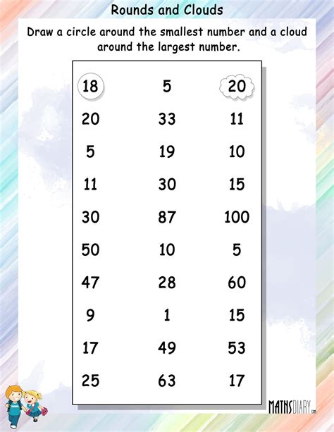 Ordering Numbers From Largest To Smallest Worksheets