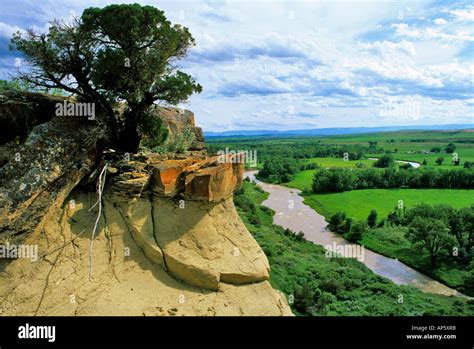 Little Bighorn river near Lodge Grass Montana Stock Photo - Alamy