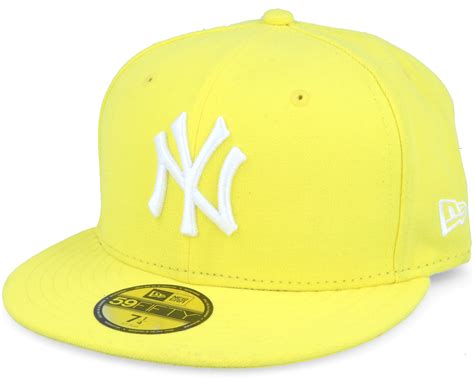 NY Yankees MLB Basic Yellow 59fifty Fitted - New Era caps - Hatstoreworld.com