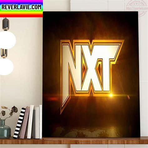 WWE New NXT Logo Black And Gold Home Decor Poster Canvas - REVER LAVIE