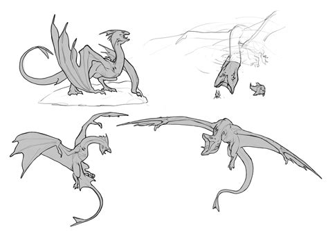 Nocturnal Dragon, Javier Franco Santacreu | Dragon sketch, Dragon poses, Sketches