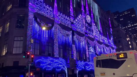 Saks Fifth Avenue Holiday Light show 12/20/19 #nyc - YouTube