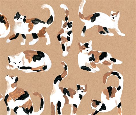 Calico Cat Art Print / Calico Cats / Cat Art Print / Fun Cat - Etsy Canada