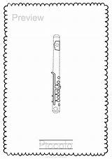 Bassoon Coloring Page Pages sketch template