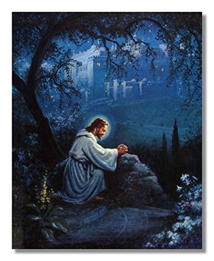 Christ Praying In The Garden Of Gethsemane Painting at PaintingValley.com | Explore collection ...