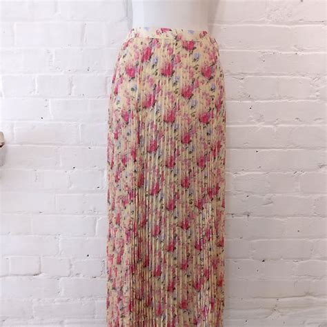 Junya Watanabe pleated floral skirt, size L, $300 NZD