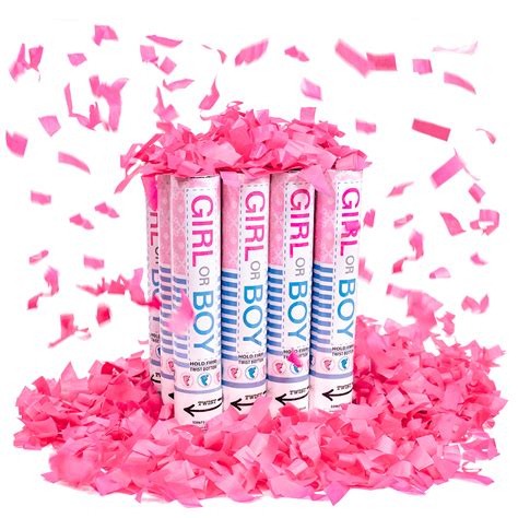 Pink Gender Reveal Confetti Cannon 12 Pack - Walmart.com