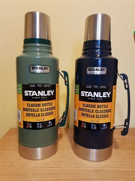 1.9L Classic Stanley Thermos Flask Stainless Steel Vacuum 1.9 Litre Blue Green #Stanley