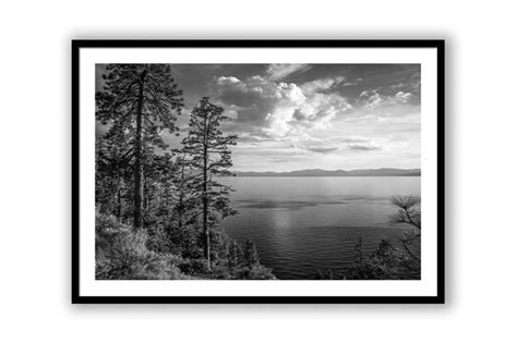 Black and White Lake Tahoe Photography Large Tahoe Photo on - Etsy