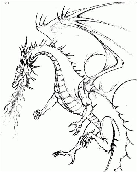 Fire Breathing Dragons Coloring Pages at GetColorings.com | Free printable colorings pages to ...