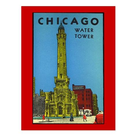 Vintage Chicago Water Tower Postcard | Zazzle