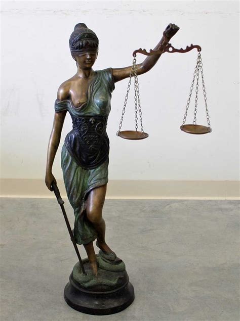 BRONZE "LADY JUSTICE" STATUE