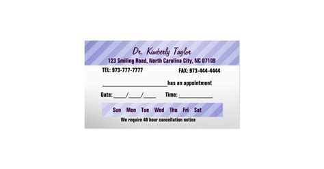 Dental Appointment Cards Template | Zazzle