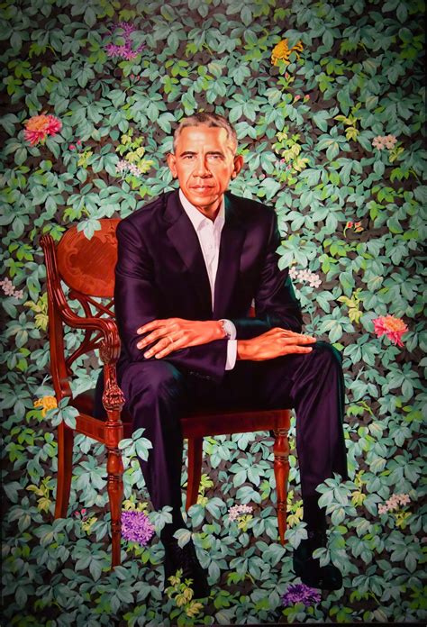 Kehinde Wiley - Barack Obama, 2018 at National Portrait Gallery Washington DC | Kehinde wiley ...