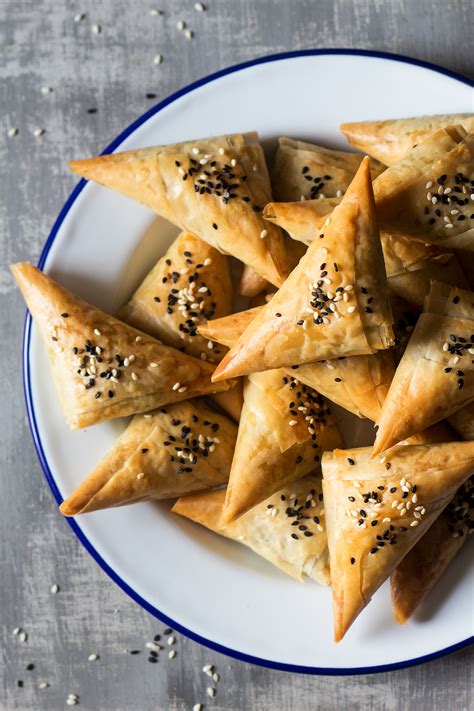 Vegan spanakopita triangles - Lazy Cat Kitchen