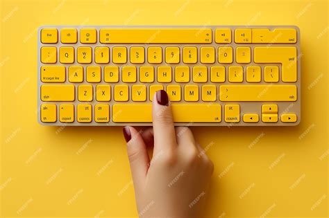 Premium AI Image | Yellow Wireless Keyboard and Mouse Set