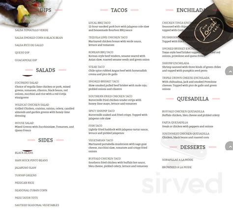 Menu for The Local Taco Lexington - Hamburg Location in Lexington, KY | Sirved