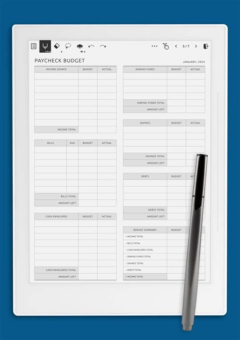 Download Paycheck Budget with Cash Envelopes - Printable or Digital PDF