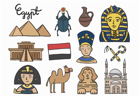 Set of ancient Egyptian symbols - Download Free Vectors, Clipart ...