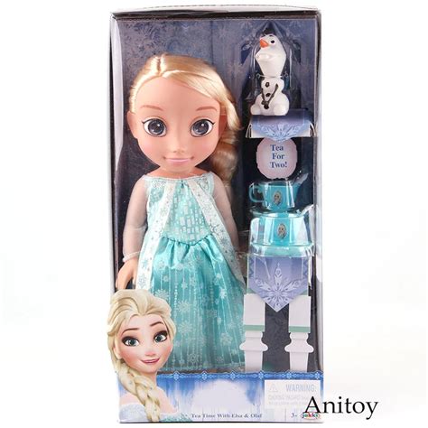 Tea Time With Elsa & Olaf Princess Toys Elsa Action Figure PVC Collectible Model Toys for ...