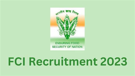 FCI Recruitment 2023 Notification, Eligibility, Exam Syllabus, Salary