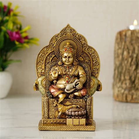 Buy Mukundra Art N Craft 7" Poly Resin Lord Kuber Statue for Wealth and ...