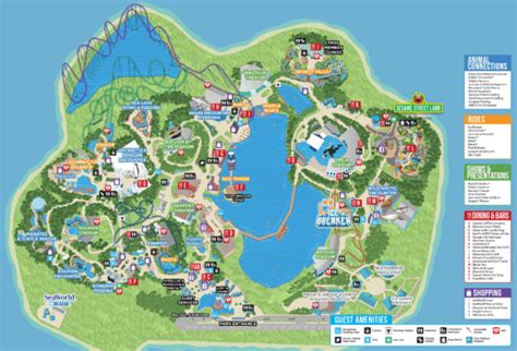 SeaWorld Orlando Map 2022 | Theme Park Brochures