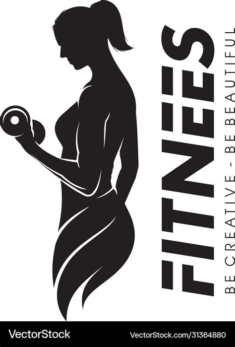 Women fitness and gym logo Royalty Free Vector Image