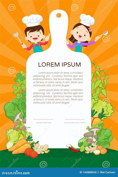 Kids Cooking Class Certificate 15 Stock Vector - Illustration of eating ...