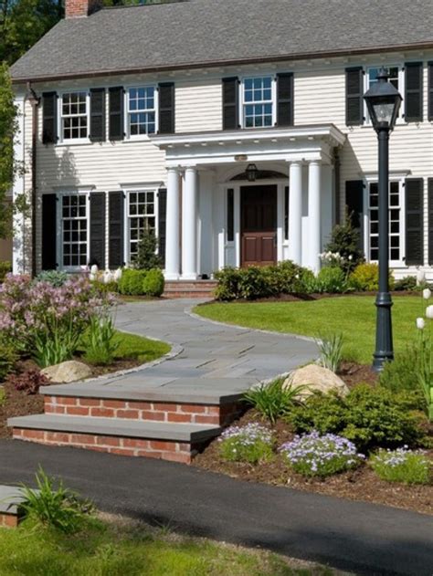 Front porch idea | Colonial house exteriors, Home exterior makeover ...