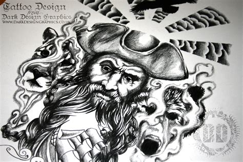 Black Beard - Custom Pirate Tattoo Design :: Behance