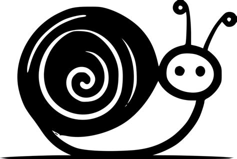 Snail, Black and White Vector illustration 24145252 Vector Art at Vecteezy