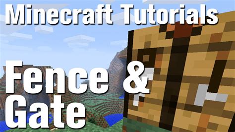 Minecraft Tutorial: How to Make a Fence and Fence Gate in Minecraft - YouTube