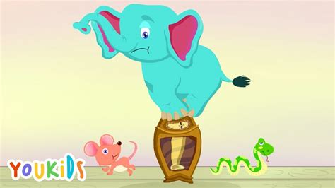 Hickory Dickory Dock with Elephant | Songs for Kids - YouTube