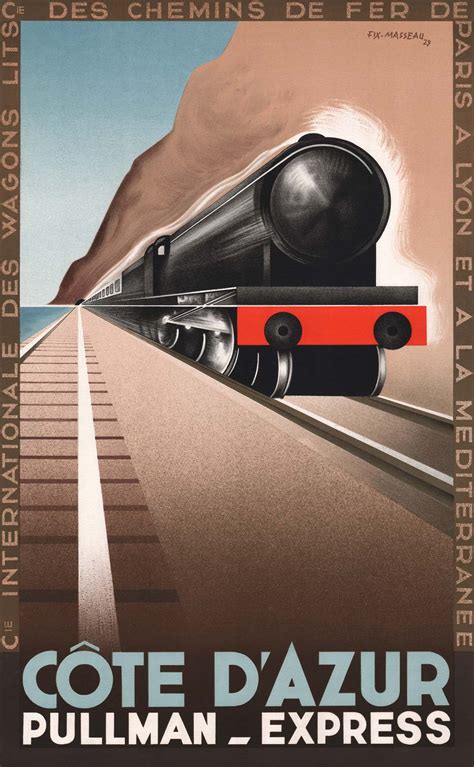 Art Deco railway posters by Pierre Fix-Masseau | retours | Railway posters, Retro travel poster ...