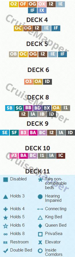 Norwegian Spirit deck 11 plan | CruiseMapper