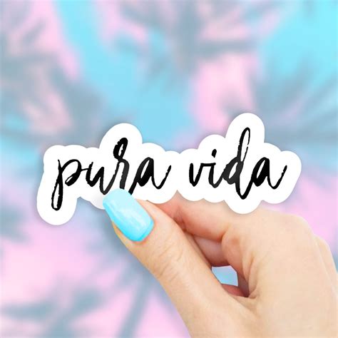 Pura Vida Sticker - spanish stickers | MacBook stickers | laptop stickers | waterbottle stickers ...