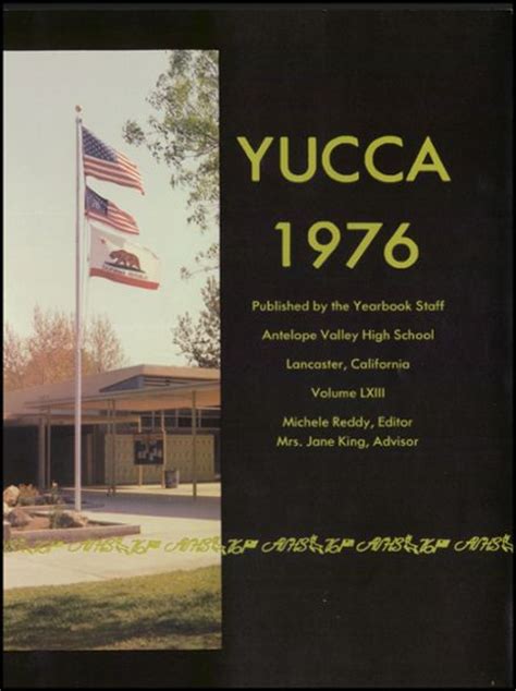 Explore 1976 Antelope Valley High School Yearbook, Lancaster CA ...