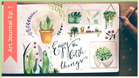 Easy Watercolor Plants | Watercolor Sketchbook Painting Ideas | Art ...