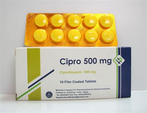 Cipro 500 mg - 10 Tablets - اطلب الآن | صيدلية فيزيتا