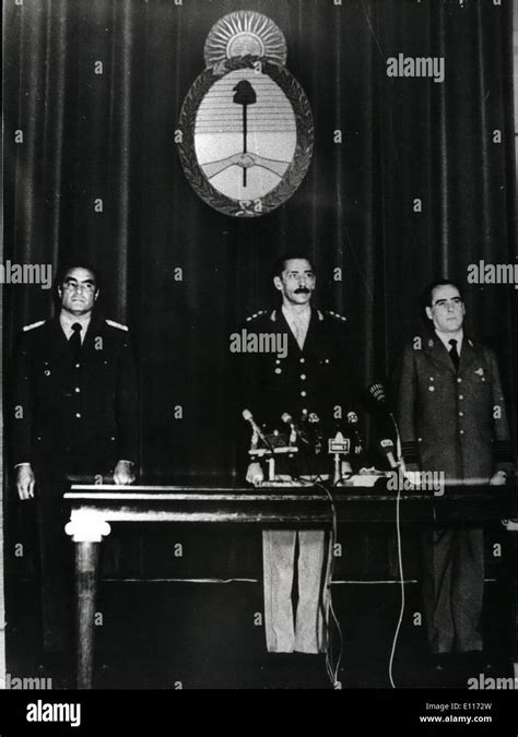 Mar. 03, 1976 - The New Military Junta In Argentina. Photo shows (L. to ...